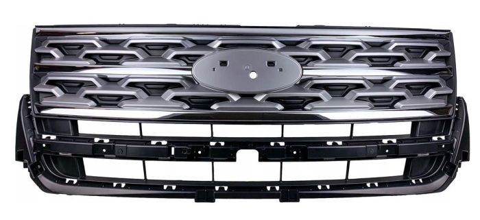 Решітка радіатора хром сіра Ford Explorer 2018- 2019 (JB5Z-8200-AK), аналог